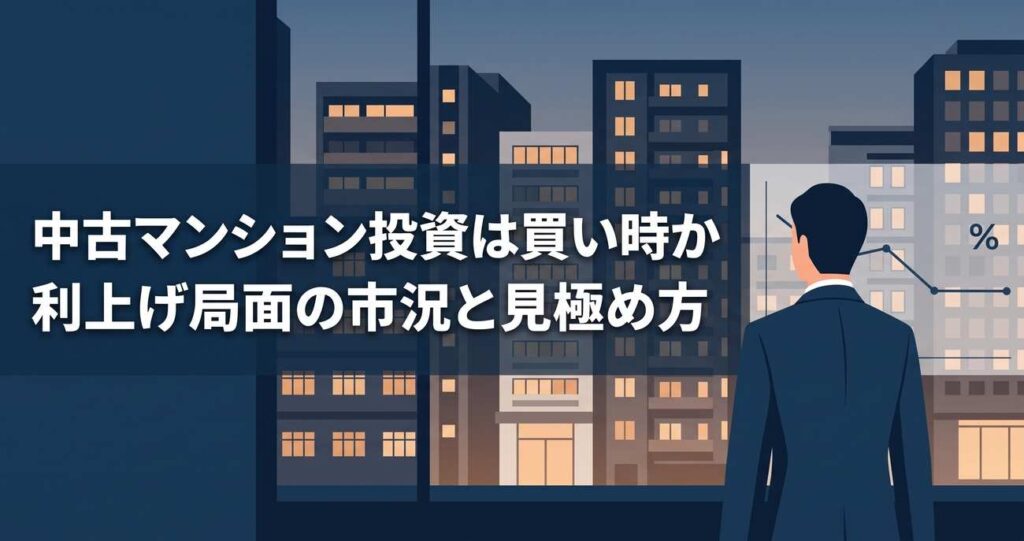 中古マンション投資は買い時か｜利上げ局面の市況と物件の見極め方