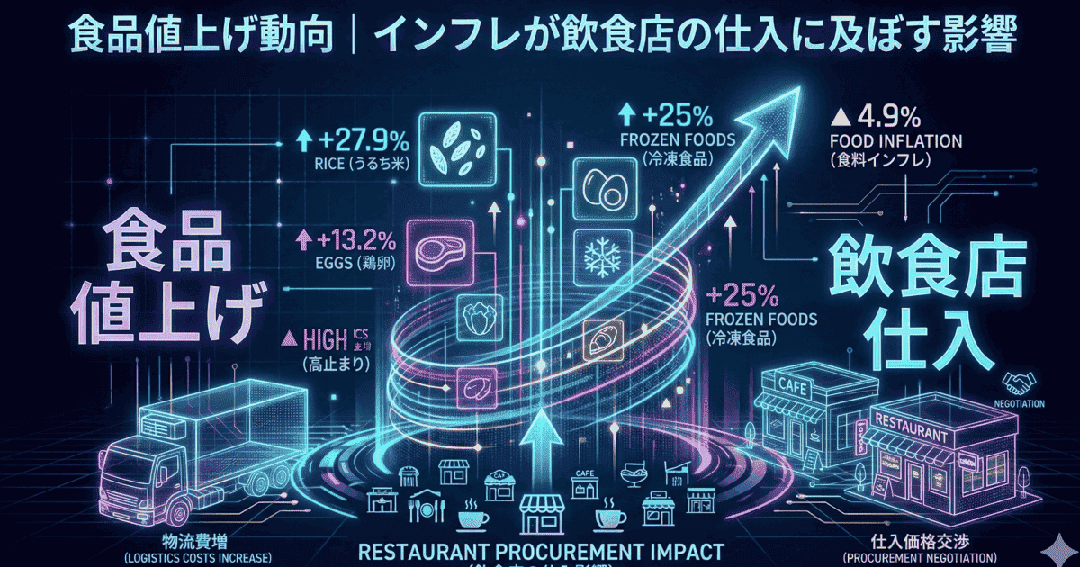 食品値上げ動向｜インフレが飲食店の仕入に及ぼす影響を解説