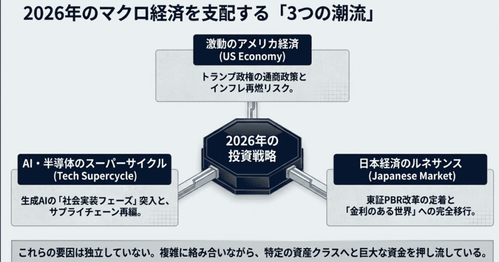 2026年のマクロ経済における重要な3つの着目点