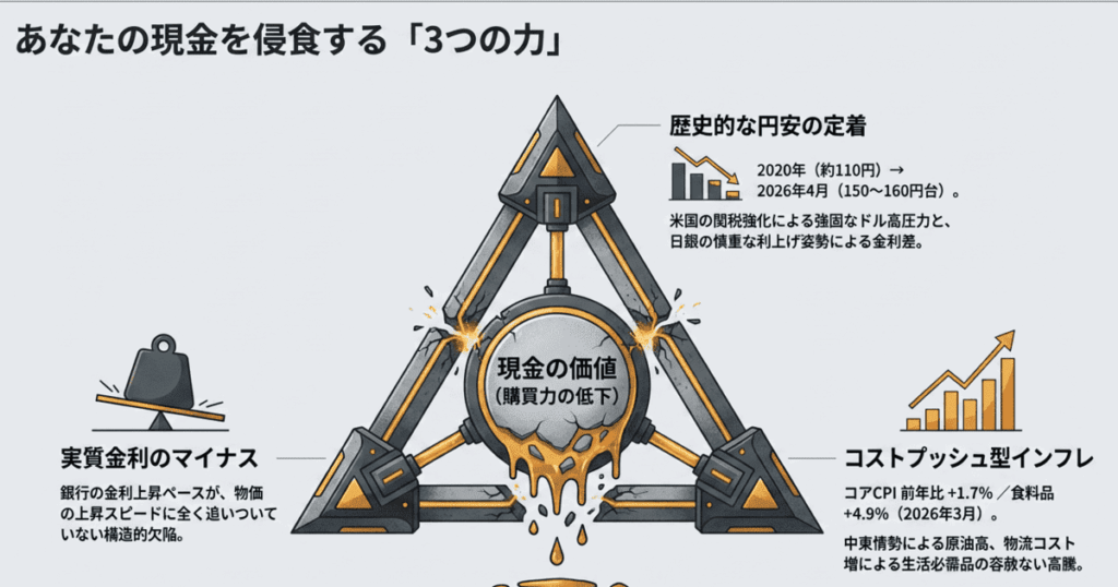 現在の経済環境が「現金の価値」を削り続けている事実