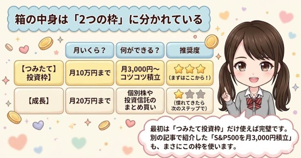 NISAは「2つの枠」に分かれている