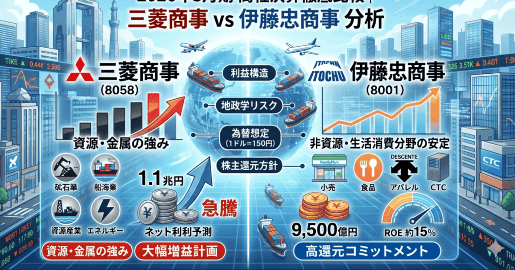 商社の決算比較｜三菱商事VS伊藤忠商事