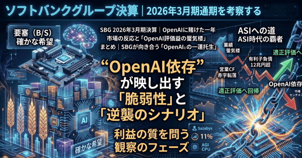 ソフトバンクグループ決算の解説記事表紙