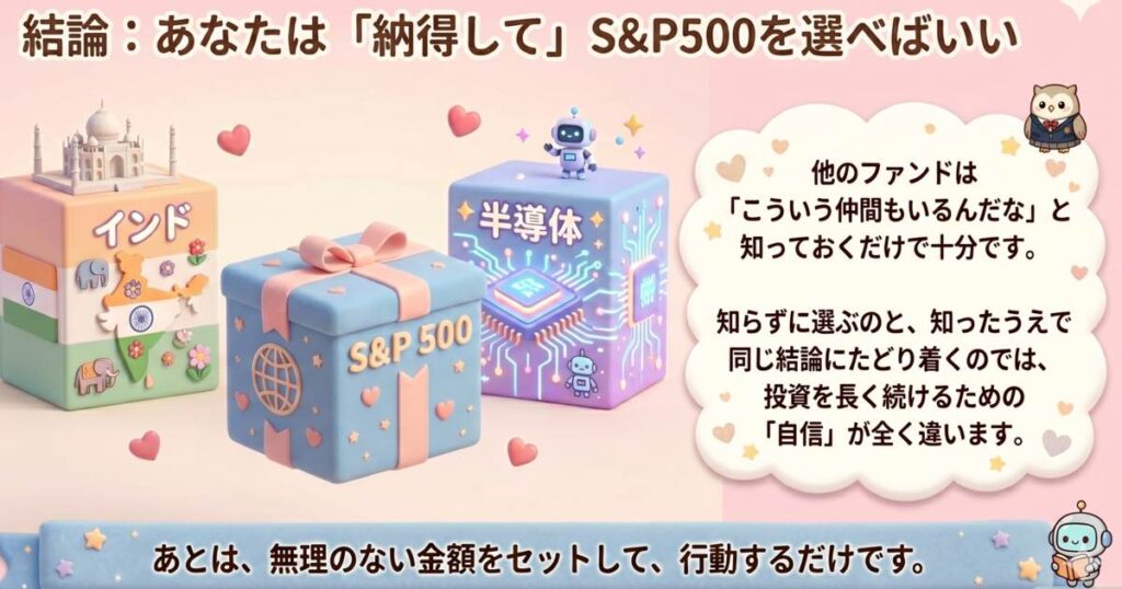 種類はいろいろ、でも迷ったらS&P500