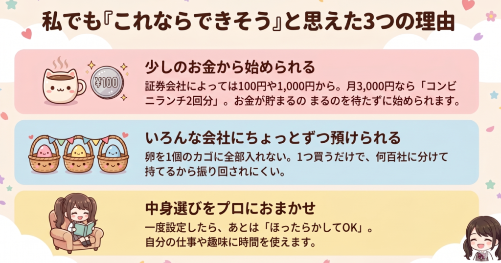 私が「これならできそう」と思った、3つのいいところ