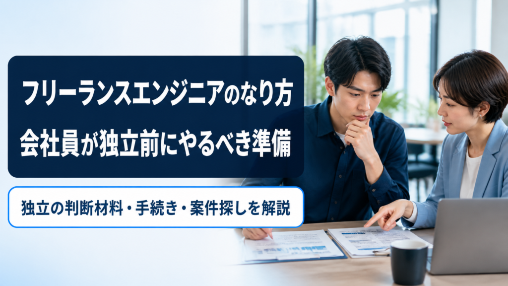 フリーランスエンジニアのなり方｜会社員が独立前にやるべき準備