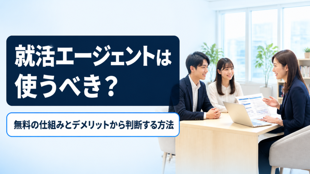 就活エージェントは使うべき？無料の仕組みとデメリットから判断する方法【2027年卒向け】