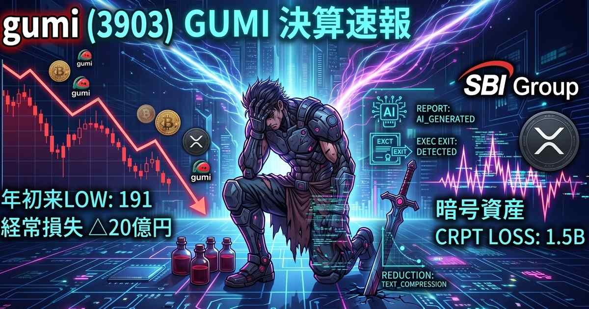 gumi(3903)株価の今後|決算で経常損失20億円に失速
