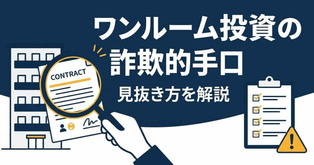 ワンルーム投資の詐欺的手口の危険性｜見抜き方と相談の流れを解説