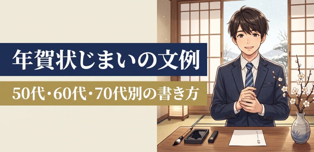 年賀状じまいの文例｜50代・60代・70代別の書き方と出し方