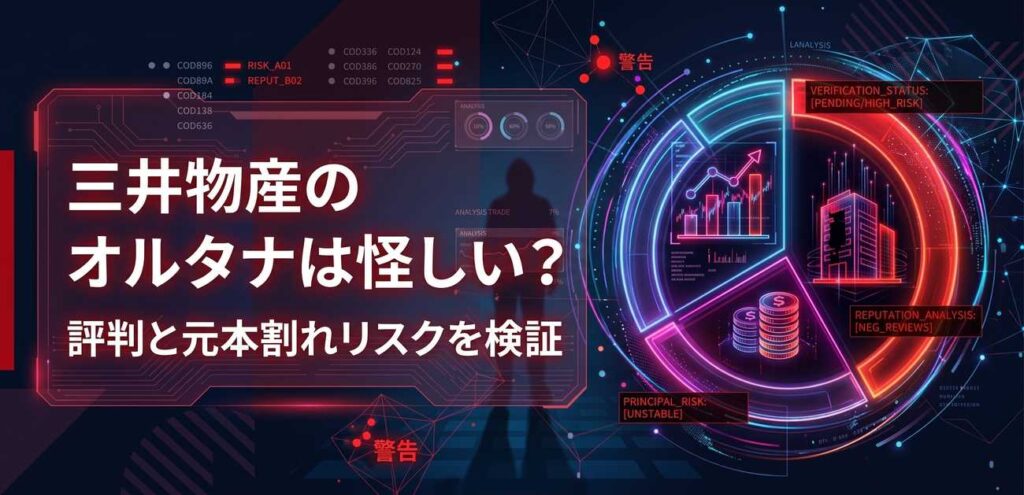 三井物産のオルタナは怪しい？評判と元本割れリスクを検証